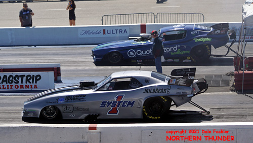 Brad Thompson - AA/FC - #791 - 'Jailbreak' (near lane) 
vs Michael Peck Jr. - AA/FC - #6591 - 'The Instigator' (far lane)